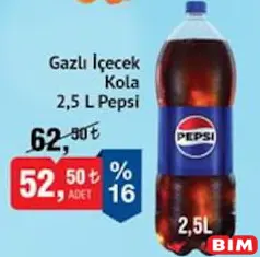 PEPSİ GAZLI İÇECEK KOLA 2,5 L